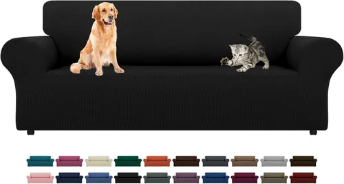 Vista 36 de LURKA Fundas elásticas para silla y sofá de 1 pieza, Fundas para sofá con protector elástico en la parte inferior para niños y perros