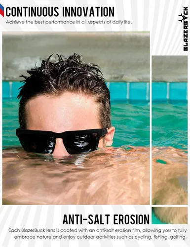 Vista 5 de BLAZERBUCK Lentes de repuesto para gafas de sol Oakley Holbrook OO9102/Holbrook Asian Fit OO9244/Holbrook Mix OO9384