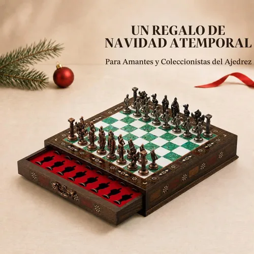Vista 9 de Juego de ajedrez de madera hecho a mano de 15 pulgadas, piezas