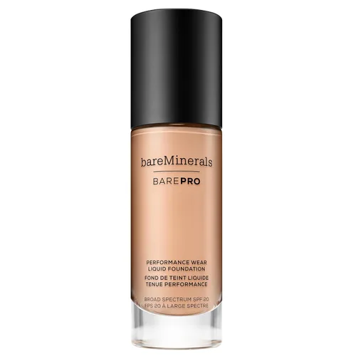 Vista 50 de bareMinerals BarePro 24HR Wear Matte Liquid Foundation Mineral SPF 20, Base de maquillaje de cobertura completa para piel madura, libre de aceite
