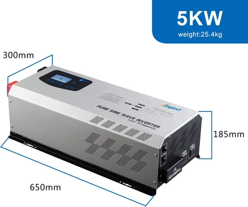 Vista 7 de Ampinvt Inversor de Potencia de Onda Sinusoidal Pura 5000W Pico 15000 Watts 24V DC a 120/240V AC Fase Dividida con Cargador AC de Batería, Inversor