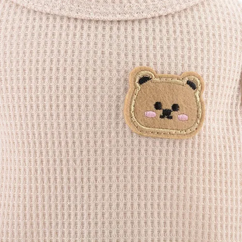 Vista 6 de SMALLLEE_LUCKY_STORE Camiseta sin mangas de punto gofre con bonito oso para cachorros, para perros pequeños, gatos, niños y niñas, camiseta
