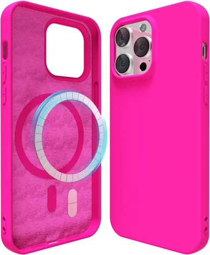 Vista 23 de oakxco Funda de silicona para iPhone 12 Pro Max, magnética, compatible con carga inalámbrica Magsafe, cubierta protectora de goma suave y delgada