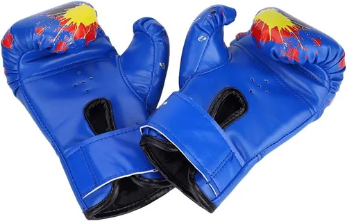 Vista 3 de Guantes de boxeo para niños de 0 a 6 meses y 1 2 años, color azul
