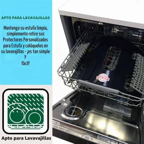 Vista 6 de Protectores de estufa Premium Plus para cocina KitchenAid modelo KFGD500ESS04, corte personalizado, revestimiento de estufa fácil de limpiar