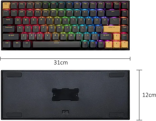 Vista 8 de ONE METER 75 Wireless Mechanical Keyboard Hot Swappable Mechanical Gaming Keyboard with Gateron G-Pro Switch and PBT Keycaps RGB LED Backlit