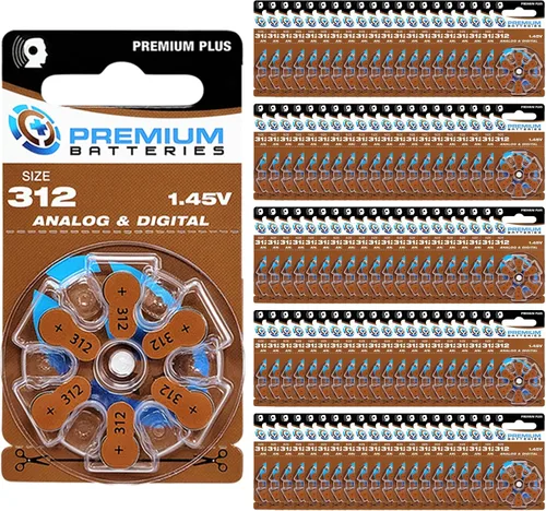 Vista 24 de Pilas Premium para audífonos, tamaño 10, 1.45V, con pestaña amarilla (6 pilas)