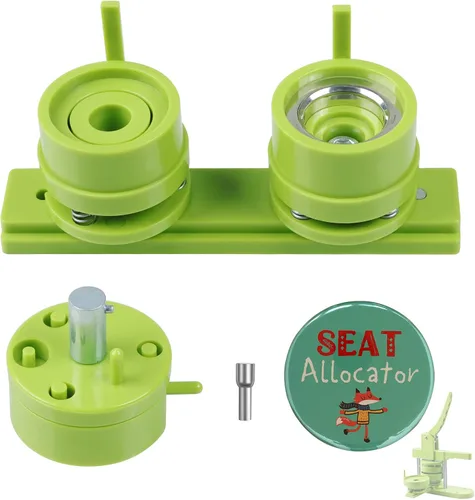 Vista 10 de Molde para Hacer Botones Happizza 2.25 pulgadas/58mm, Molde para Botones de Matriz Intercambiable Adecuado para Máquina para Hacer Botones de Carril