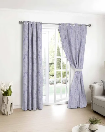 Vista 8 de Cortinas opacas con diseño floral morado de 39 pulgadas de largo, cortinas con aislamiento térmico para dormitorio, sala de estar, 2 paneles de 55 x