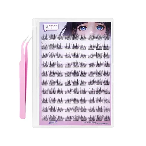 Vista 5 de Extensión de Pestañas DIY Efecto 3D Natural Individual 9/11/12mm Pestañas 80 Racimos Pestañas de Volumen Set Mixto, Extensión de Pestañas Caseras