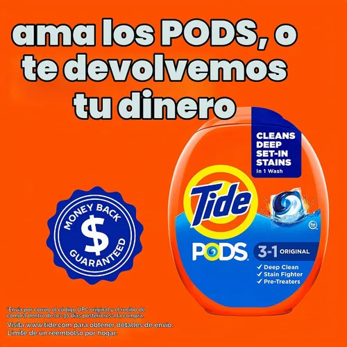 Vista 11 de Tide PODS - Cápsulas de detergente líquido para lavandería, compatible con lavadoras de alta eficiencia, 76 unidades, limpieza potente 3 en 1 en un