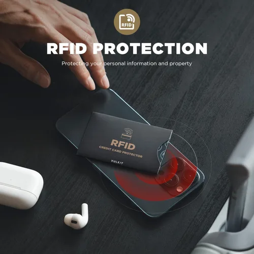 Vista 3 de VULKIT RFID Blocking Sleeves 4 Passport Holders, Anti-Theft RFID Blocker Sets Travel Essentials Fits Bags & Purses