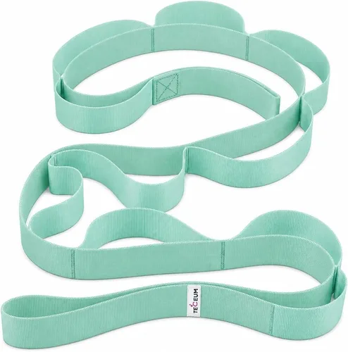 Vista 17 de TECEUM Stretching Strap with 10 Loops for Physical Therapy & Rehab Non-Elastic Yoga Stretch Band for Hamstring, Leg, Hip & Knee Rehab, Pilates