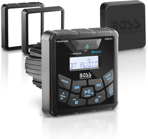 Vista 7 de BOSS Audio Systems MGR350B Receptor de medidor estéreo marino para barco – Unidad principal Bluetooth, sin reproductor de CD DVD, amplificador de 4