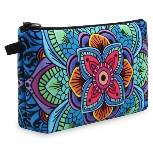 Vista 12 de MAGEFY Bolsa de maquillaje Bolsa de cosméticos, 2 paquetes azul, Lindo