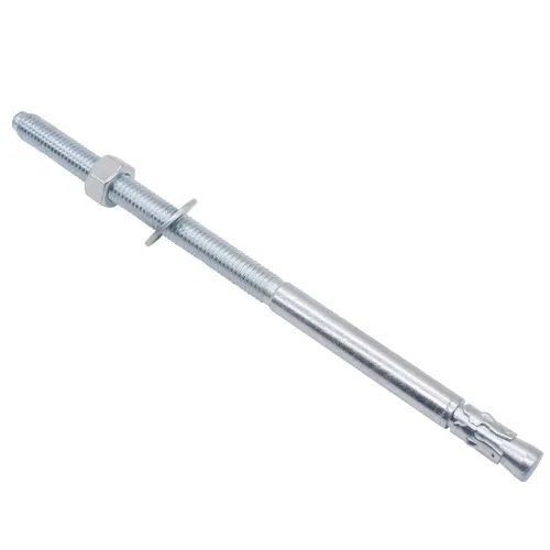 Vista 32 de Anclaje de cuña de 1/2" x 2-3/4", solo para cemento y hormigón, tornillos de acero al carbono galvanizados y pernos de retraso (10 unidades)