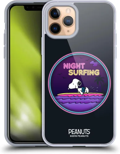 Vista 33 de Head Case Designs Funda de gel suave con licencia oficial de Peanuts Tropical Surf Snoopy Aloha Disco compatible con Apple iPhone 13 Mini Surf