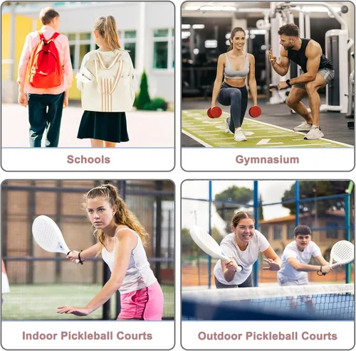 Vista 8 de Bolsa de Pickleball Mochila de Pickleball para Mujeres Bolsa de Equipamiento Deportivo con Compartimento para Zapatos Accesorio de Regalo 30L, Beige