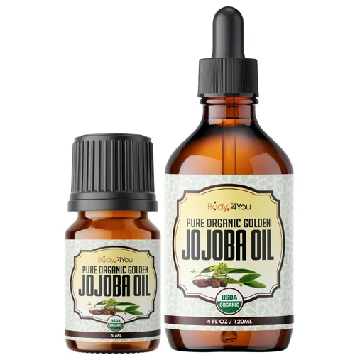 Vista 11 de BodyJ4You Aceite de jojoba orgánico para piercings - USDA 100% puro prensado en frío aceite para estiramiento de orejas - Cuidado de la nariz