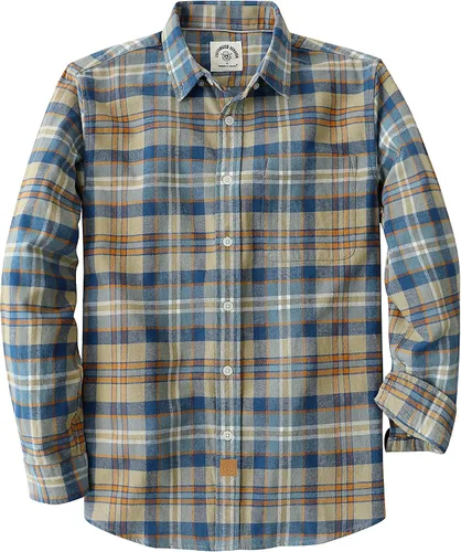 Vista 14 de Dubinik® Camisa de franela, para hombre, de manga larga, a cuadros, suave, 100% algodón, informal, con botones, ajuste regular Gris Negro