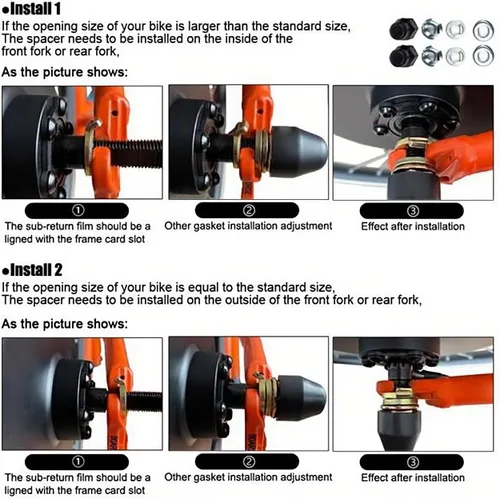 Vista 5 de E-Bike Hub Tuercas Motor Arandelas de seguridad para bicicletas Eléctricas Tuercas de bloqueo de rueda de bicicleta Motor Eje Tornillo Tornillo