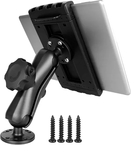 Vista 8 de Soporte de tableta de aluminio resistente a prueba de golpes para camión, base de taladro de bola de 1.5 pulgadas para automóvil, compatible
