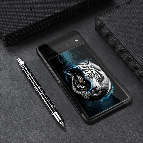 Vista 483 de Compatible con Google Pixel 4A 5G Mobile Case Creative Acrylic Panel trasero Silicona Protección Grip especialmente diseñado para Google Pixel 4A 5G