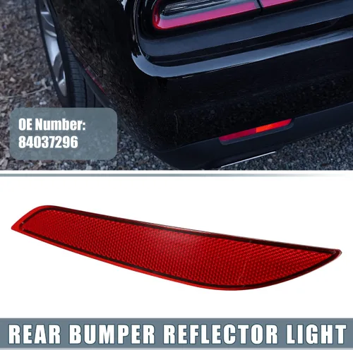 Vista 2 de Reflector de parachoques trasero 84037296 para Chevrolet Cruze 2016-2019 lado izquierdo rojo