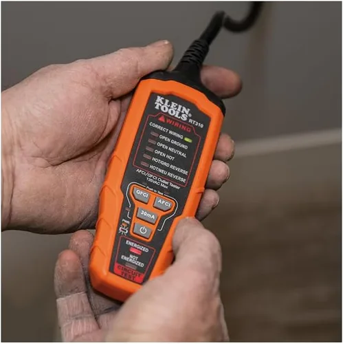 Vista 7 de Klein Tools Probador de salida RT310, probador de receptáculos AFCI y GFCI para enchufes eléctricos de CA de América del Norte