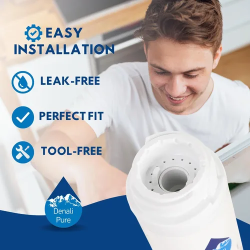 Vista 6 de Paquete de 3 filtros de agua de repuesto para refrigerador General Electric PFSS5NJWASS - Compatible con cartucho de filtro de agua de refrigerador