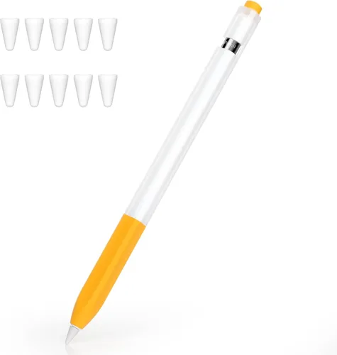 Vista 7 de Compatible con Apple Pencil de 1ª generación, funda de silicona antideslizante, [con 10 fundas de punta de silicona] para Apple Pencil de 1ª Negro