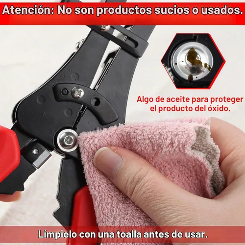Vista 7 de SPEEDWOX Pelacables automático 3 en 1, herramienta de prensado de corte de pelado de cables, herramienta de prensado de cables universal de mano