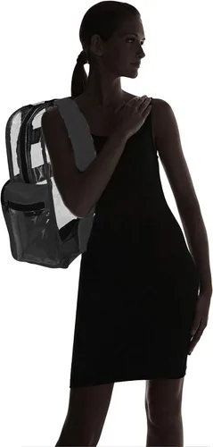 Vista 44 de DALIX Bolsas de mochila transparentes de plástico liso dorado
