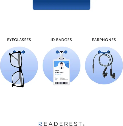 Vista 4 de Readerest Soportes magnéticos para gafas, pasador magnético, (acero inoxidable, 3 paquetes y 3 paquetes negros, 3 unidades), imanes para gafas