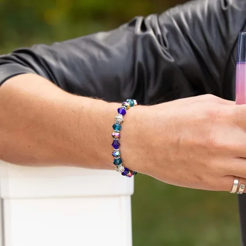 Vista 44 de Pulsera elástica de alerta médica, pulsera de identificación médica de repuesto intercambiable, etiqueta de identificación no incluida, cristales