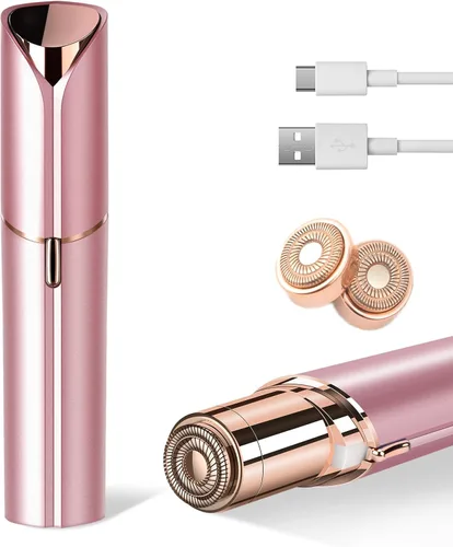 Vista 13 de Removedor de vello facial para mujeres, afeitadora para mujeres sin dolor, afeitadora facial - Mini removedor de pelo, afeitadora eléctrica portátil