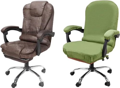 Vista 15 de NeColorLife Funda de asiento grande para silla de oficina de 19.7 a 26 pulgadas, funda elástica para sillas ejecutivas y de juegos, lavable