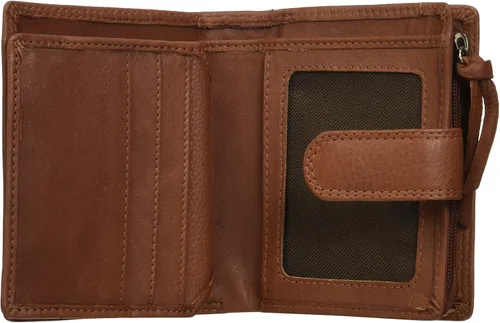 Vista 4 de Style n Craft Cartera pequeña de mano para mujer, cartera de cuero de grano completo para mujer, cartera con múltiples tarjeteros, diseño de doble