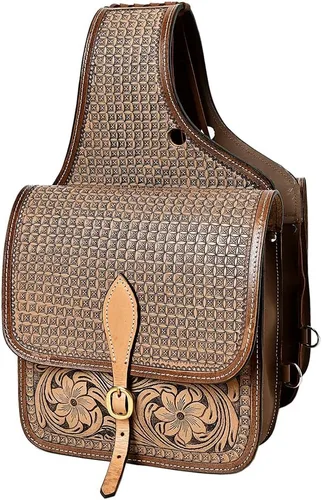 Vista 10 de HILASON Western Horse - Bolsa de sillín de cuero resistente y tradicional Bolsa de sillín Bolsa de sillín de caballo Bolsa de sillín