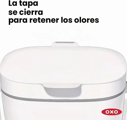 Vista 5 de OXO Good Grips - Contenedor de compost fácil de limpiar, color blanco, 1,75 galones (6,62 L)