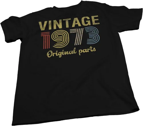 Vista 4 de Camisa de regalo de cumpleaños número 50 para mujer, piezas originales vintage 1973, cumpleaños retro, regalo de cumpleaños 50