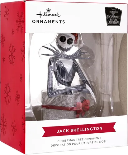 Vista 3 de Hallmark Disney Tim Burton's The Nightmare Before Christmas Jack Skellington en Adorno Navideño de Regalo