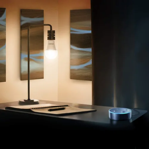 Vista 9 de Energizer Connect Smart A19 Bombilla LED blanca cálida con control de voz y acceso remoto a través de tu teléfono inteligente Compatible con Alexa