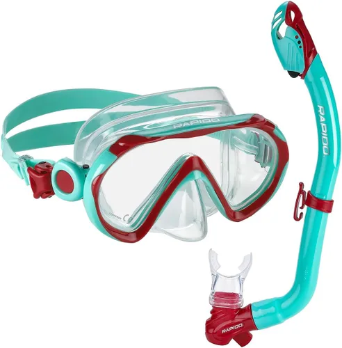 Vista 8 de Phantom Aquatics Rapido Sea Breeze Junior Mask and Snorkel Combo