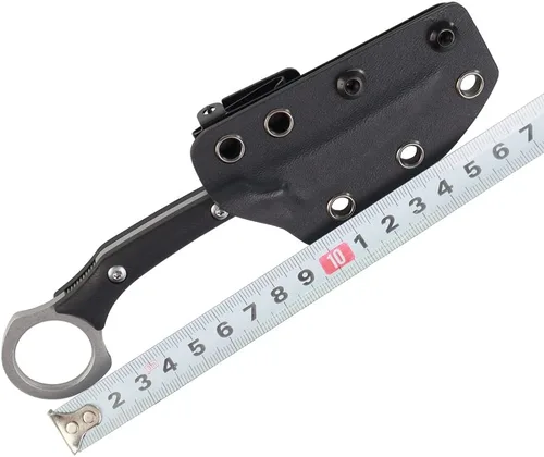 Vista 9 de MASALONG Colmillos de jabalí kni225 karambit mini cuchillo táctico (lavado de piedra blanca)