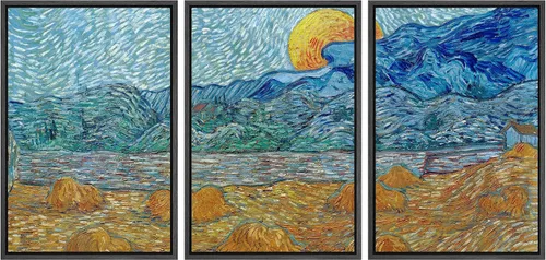 Vista 91 de wall26 Lienzo enmarcado para pared, juego de arte con flores de almendra de Vincent Van Gogh, naturaleza, ilustraciones de área silvestre, bellas