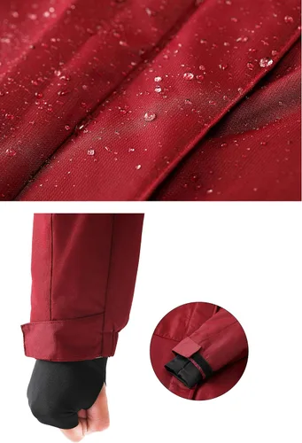 Vista 6 de Chaqueta de esquí de montaña para mujer, impermeable, forro polar, snowboard, invierno