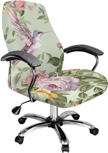 Vista 38 de Funda para silla de oficina de mármol morado, lavable, funda para silla de escritorio, fundas para silla de computadora para silla giratoria, silla