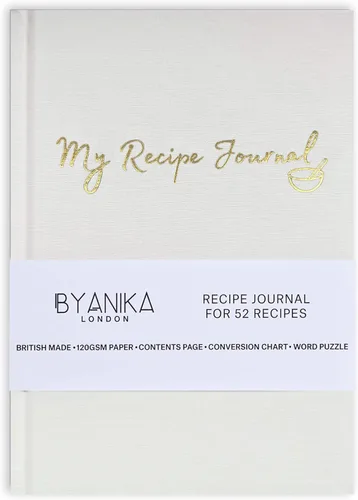 Vista 10 de Libro de recetas en blanco para escribir en tus propias recetas, diario de recetas personales de tapa dura, cuaderno de recetas My Family Cookbook