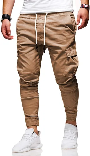 Vista 4 de BUXKR Pantalones cargo para hombre, pantalones casuales de senderismo, pantalones de entrenamiento para hombre